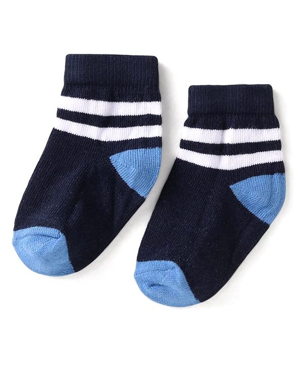 Cute Walk by Babyhug Knit Ankle Length Antibacterial Socks with Stripes Pack of 5 - Multicolor