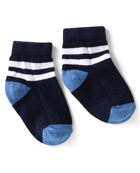 Cute Walk by Babyhug Knit Ankle Length Antibacterial Socks with Stripes Pack of 5 - Multicolor