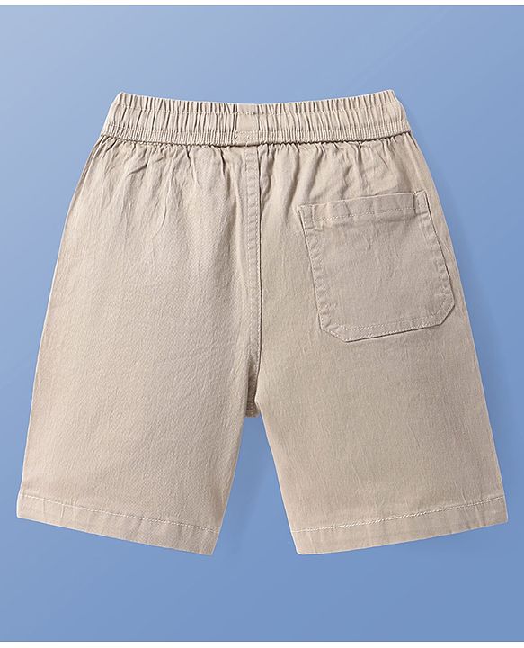 Pine Kids Woven Above Knee Length Solid Color Shorts - Navy Blue