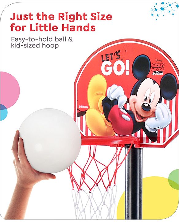 Disney Mickey Height Adjustable Shooting Basketball PlaySet for Kids|Play with Fun|Indoor and Outdoor Games for Kids