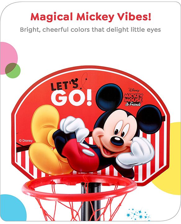 Disney Mickey Height Adjustable Shooting Basketball PlaySet for Kids|Play with Fun|Indoor and Outdoor Games for Kids