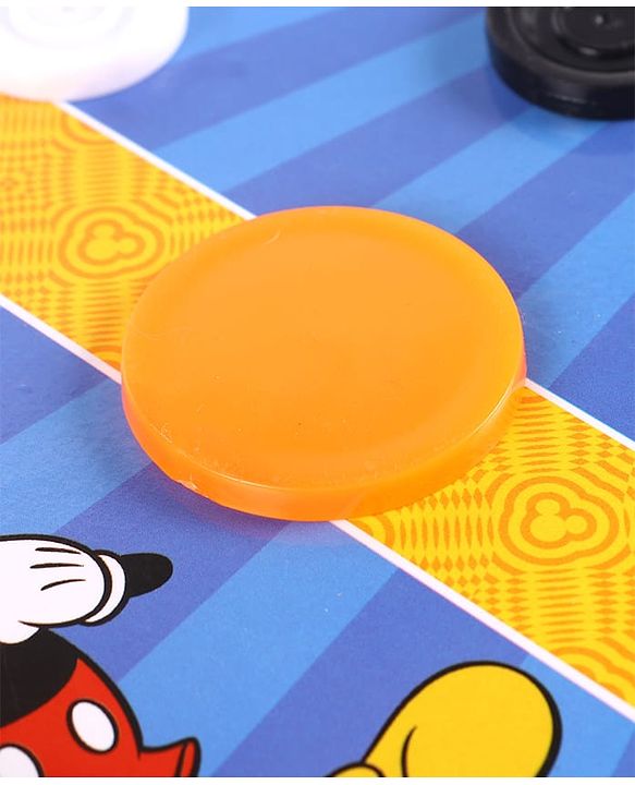 Babyhug Disney 2 in 1  Mickey Theme Carrom Board and Ludo|Multi Game - Family fun|20x20 inch|Carrom,Ludo|Compact for All Ages - Multicolor