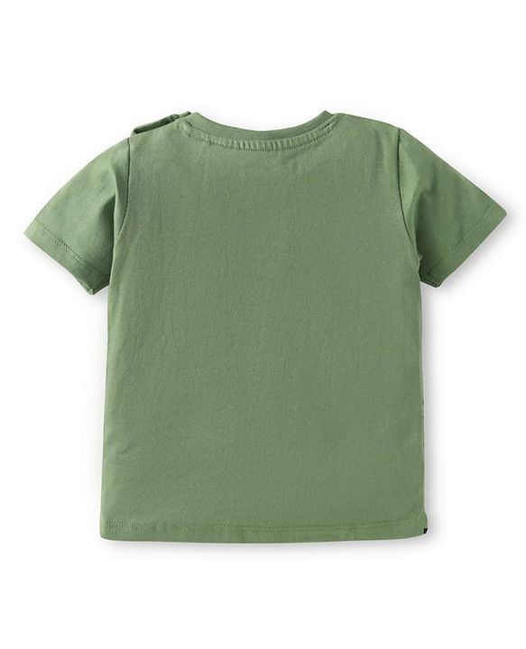 Babyhug Disney Single Jersey Knit Half Sleeves T-Shirt & Shorts Set With Mickey Mouse Graphics - Green