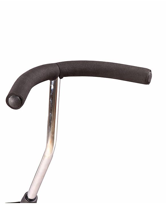 Babyhug Cruise Plug & Play Trike with Mild Steel Frame & Parental Handle Front & Rear Storage Basket with 3 Rubber Wheels with Foldable Foot Rest & Bell - Black