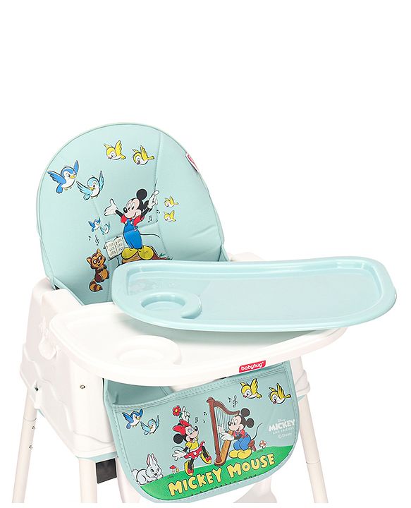 Babyhug Disney 3 in 1 Comfy High Chair With Mickey & Friends Retro Theme Print - Sky Blue