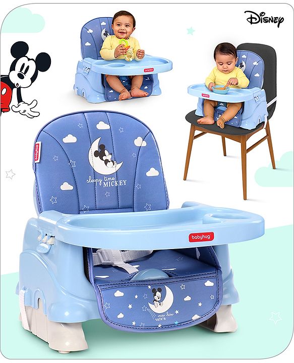 Babyhug Disney Booster Seat With Mickey & Friends Star Theme Print - Blue