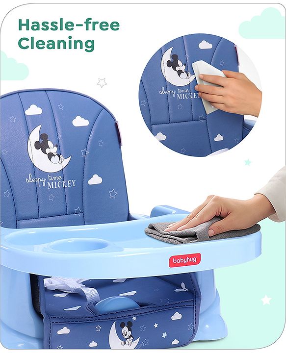 Babyhug Disney Booster Seat With Mickey & Friends Star Theme Print - Blue
