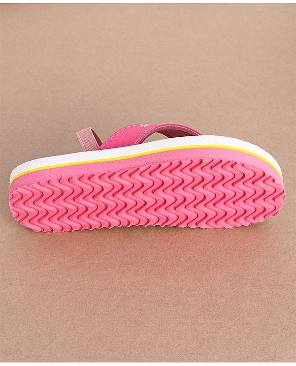 Cute Walk by Babyhug Flip Flops With Cartoon Print & Backstrap Closure  - Pink