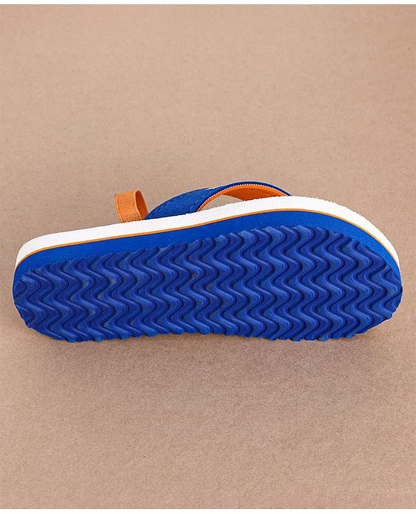 Cute Walk by Babyhug Flip Flops With Turtle Print & Backstrap Closure - Blue