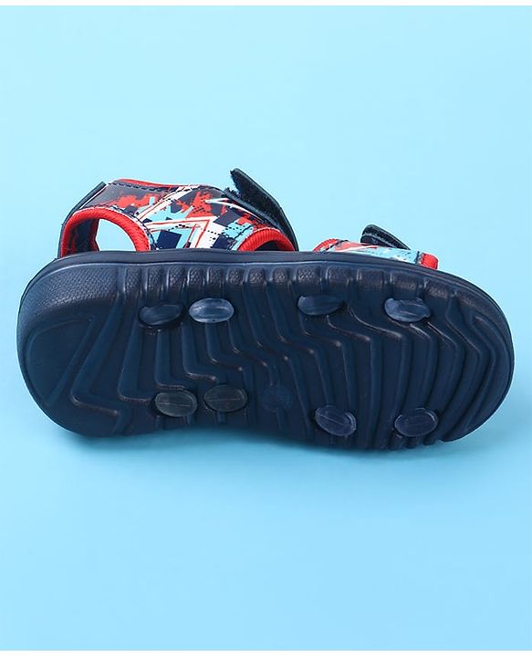 Cute Walk by Babyhug Velcro Closure Sandals with  Print - Navy Blue