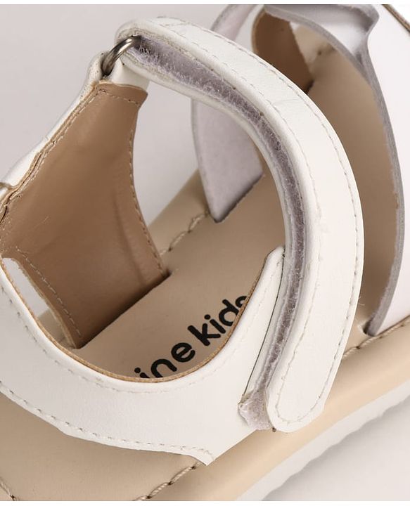 Pine Kids Velcro Closure Sandals - White