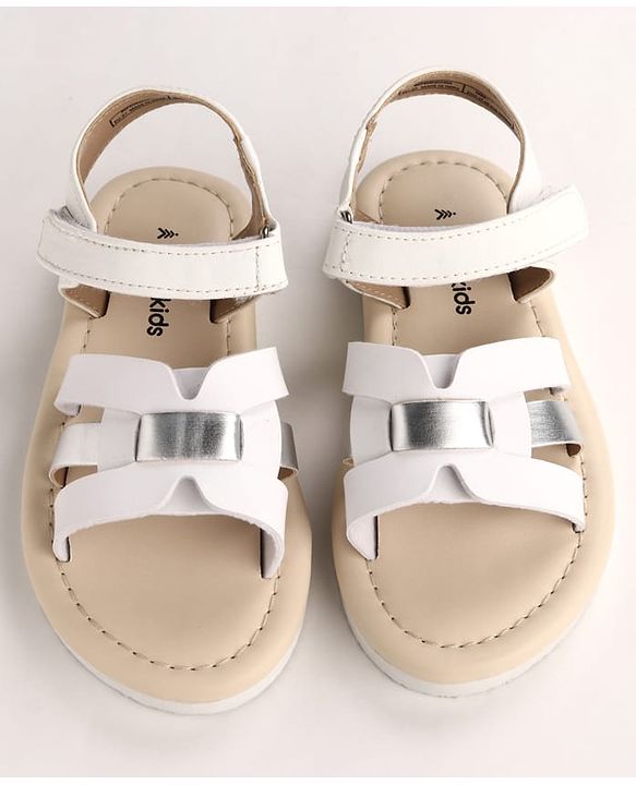 Pine Kids Velcro Closure Sandals - White