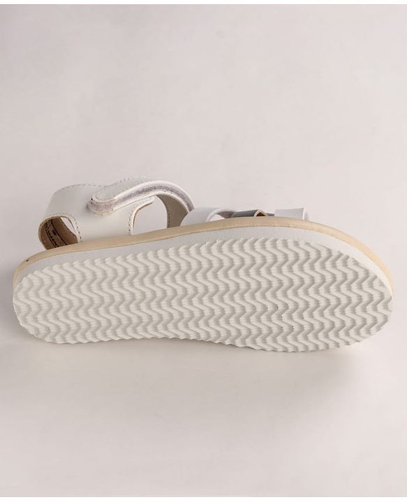 Pine Kids Velcro Closure Sandals - White