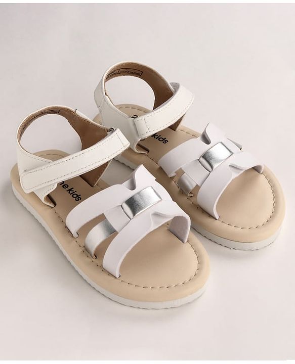 Pine Kids Velcro Closure Sandals - White