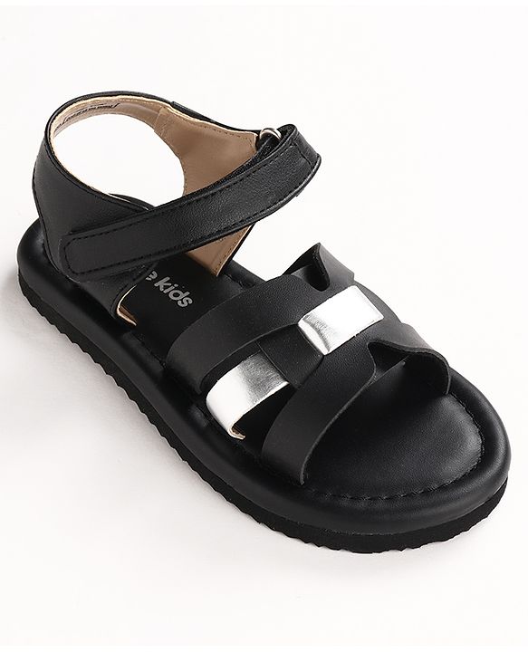 Pine Kids Velcro Closure Sandals - Black