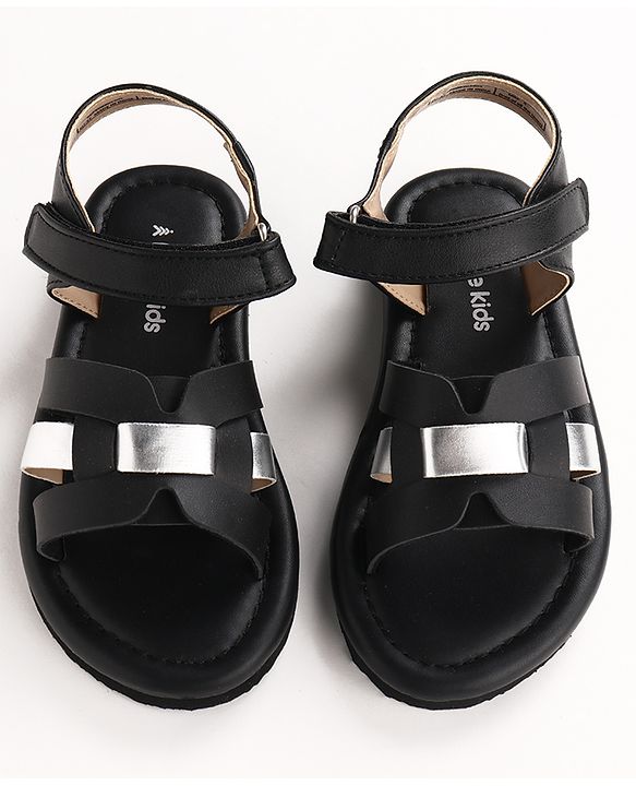 Pine Kids Velcro Closure Sandals - Black