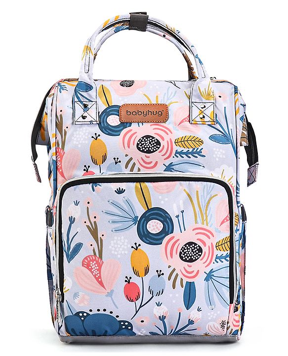 Babyhug Multipurpose Spacious Diaper Backpack Floral Print - Multicolor