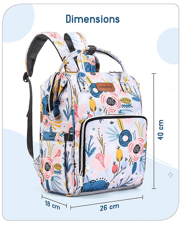 Babyhug Multipurpose Spacious Diaper Backpack Floral Print - Multicolor