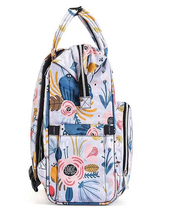 Babyhug Multipurpose Spacious Diaper Backpack Floral Print - Multicolor