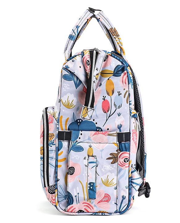Babyhug Multipurpose Spacious Diaper Backpack Floral Print - Multicolor