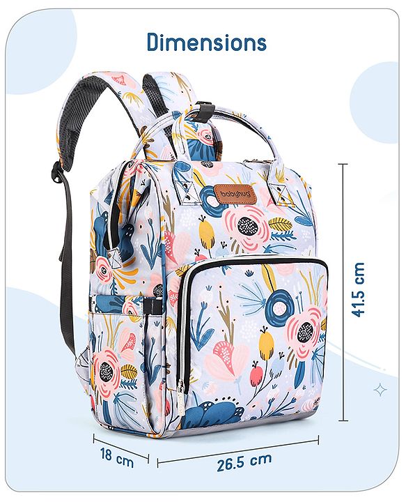 Babyhug Multipurpose Spacious Diaper Backpack Floral Print - Multicolor