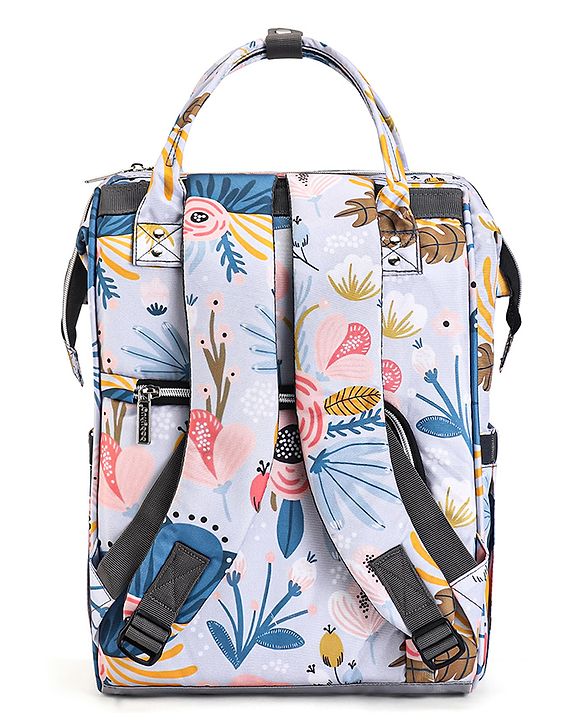 Babyhug Multipurpose Spacious Diaper Backpack Floral Print - Multicolor