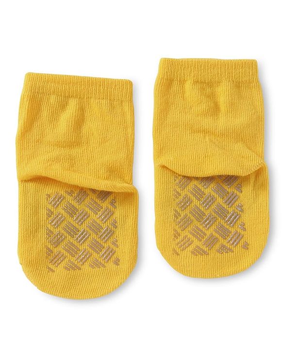 Cute Walk by Babyhug Knit Ankle Length Antibacterial Anti Skid Socks with Animal Design Pack of 3 - Multicolor