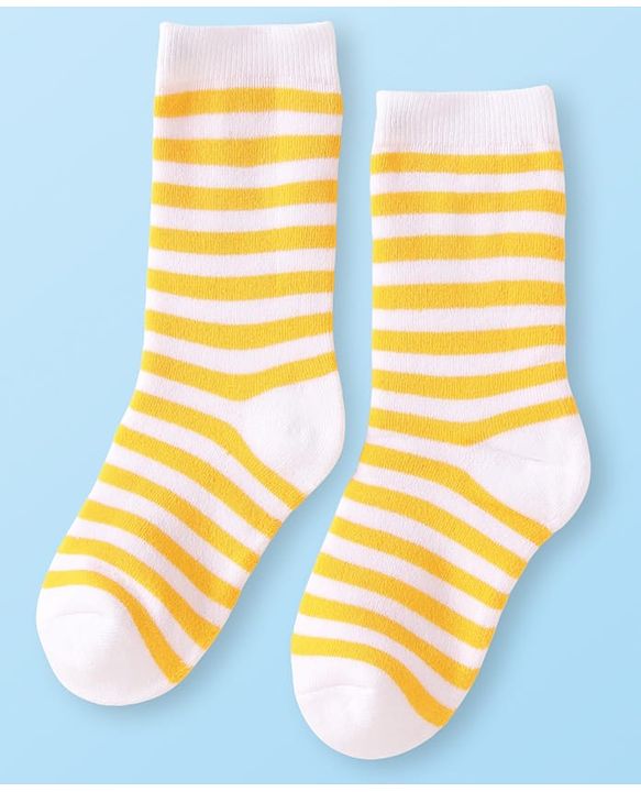 Cute Walk by Babyhug Terry Knit Ankle Length Antibacterial Socks with Dino Design & Stripes Pack of 3 - Grey Light Blue & White