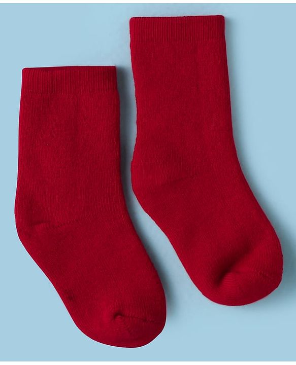 CuteWalk By Babyhug Knit Ankle Length Anti-Bacterial Solid Color Socks Pack of 3 - Pink White & Maroon