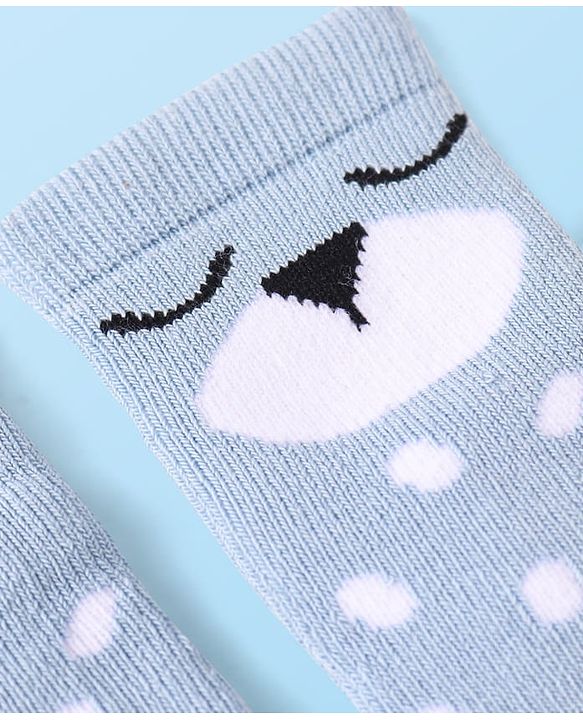 Cute Walk by Babyhug Terry Knit Ankle Length Antibacterial Striped Socks with Polka Dots & Animal Design Pack of 3 - Light Blue Yellow & Red