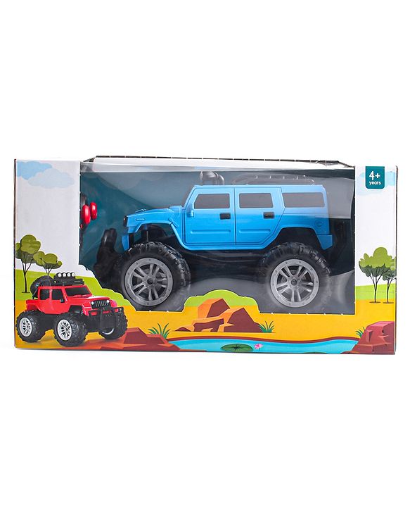 Babyhug Premium Off Roader Rechargeable Remote Control Truck With Normal & Turbo Speed & 4 Headlight Modes - Sky Blue