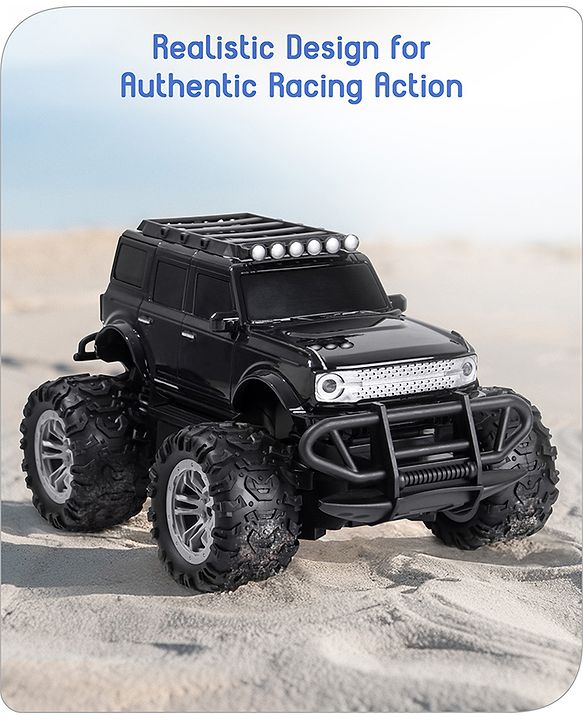 Babyhug Premium Off Roader Rechargeable Remote Control Truck With Normal & Turbo Speed & 4 Headlight Modes - Sky Blue