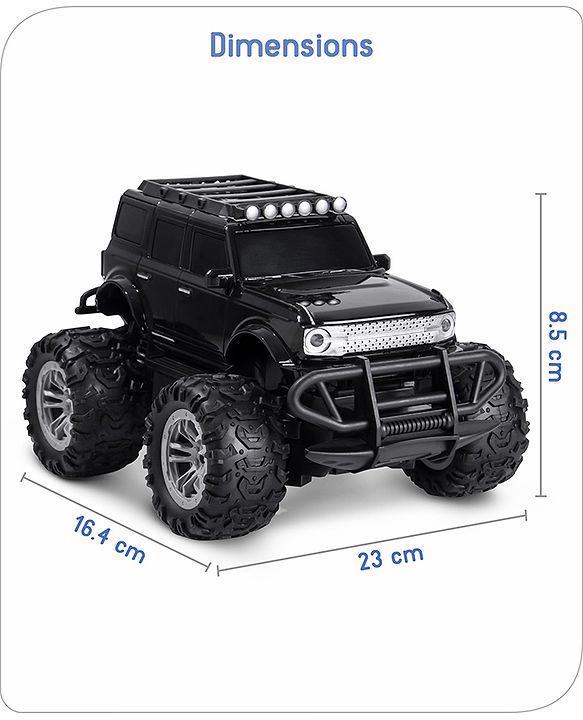 Babyhug Premium Off Roader Rechargeable Remote Control Truck With Normal & Turbo Speed & 4 Headlight Modes - Sky Blue