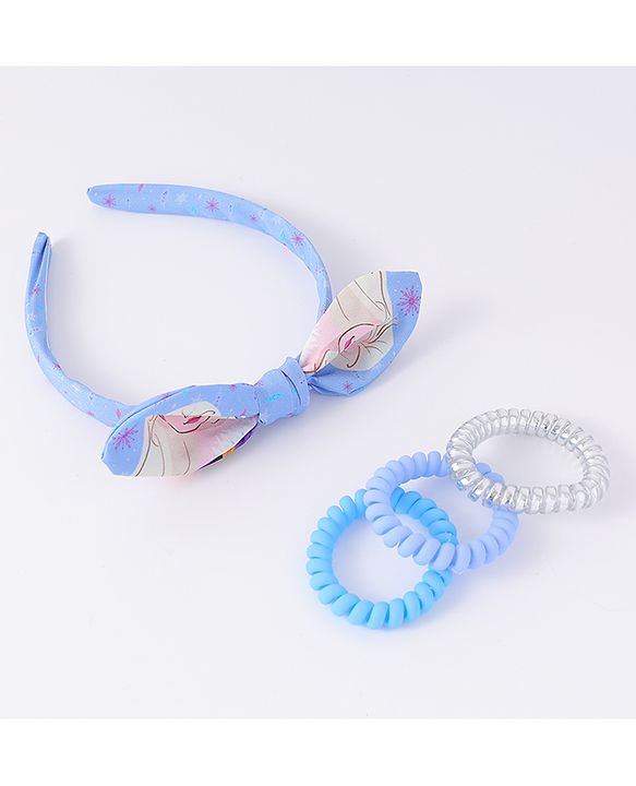 Babyhug Disney Frozen Hair Accessories Combo Set With Bow Applique  - Blue
