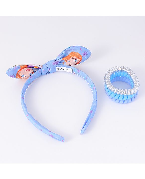 Babyhug Disney Frozen Hair Accessories Combo Set With Bow Applique  - Blue