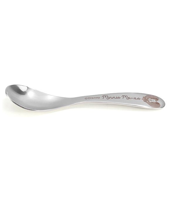Babyhug Disney Mickey Mouse Stainless Steel Fork & Spoon Set | Easy to Clean & Maintain| Encourage Self Feeding| Laser Print| Dishwasher Safe| Gifting Option - Silver