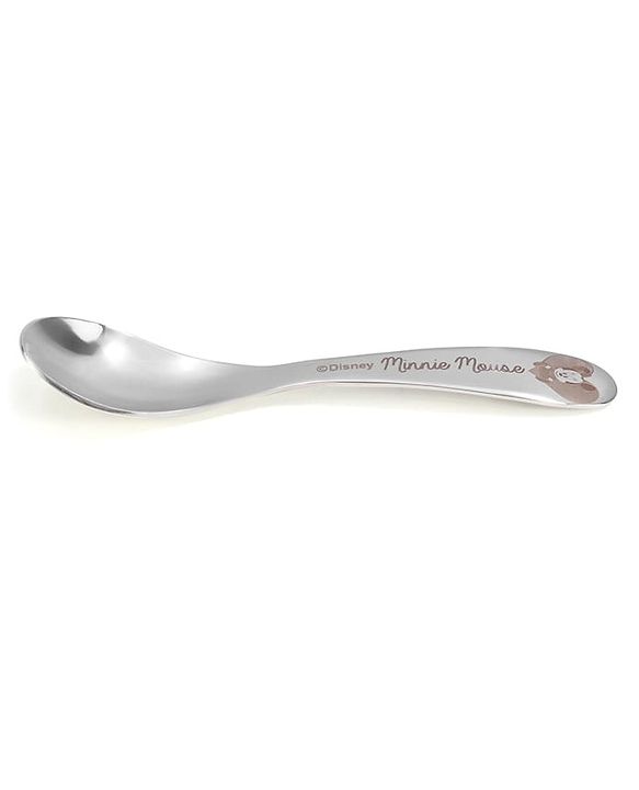 Babyhug Disney Mickey Mouse Stainless Steel Fork & Spoon Set | Easy to Clean & Maintain| Encourage Self Feeding| Laser Print| Dishwasher Safe| Gifting Option - Silver