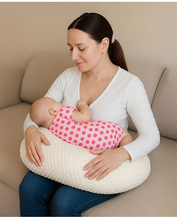 Babyhug Bubble Feeding Pillow - White
