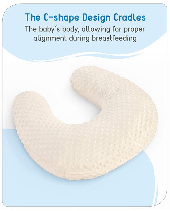 Babyhug Bubble Feeding Pillow - White