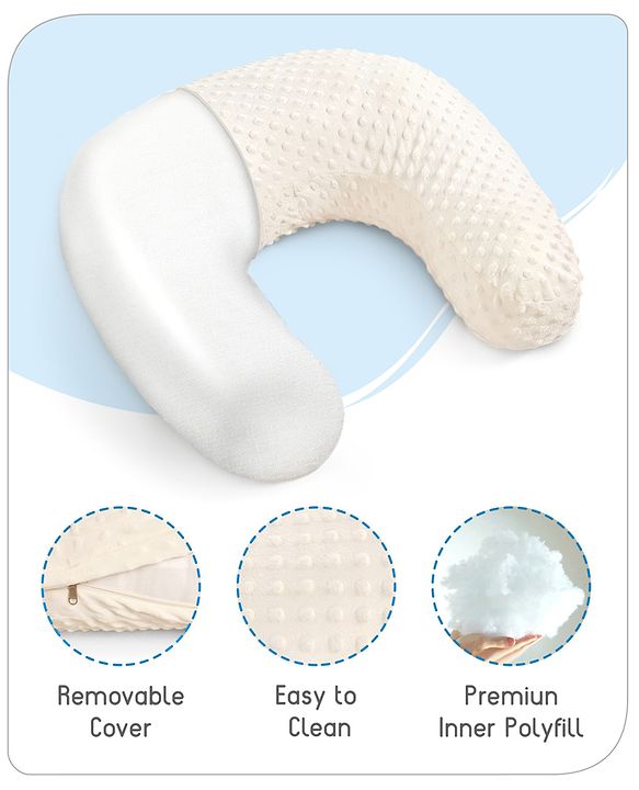 Babyhug Bubble Feeding Pillow - White
