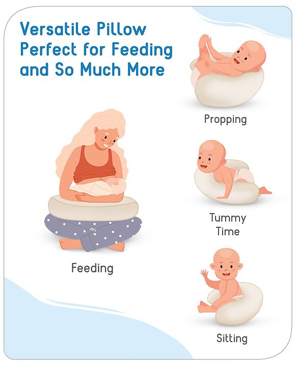Babyhug Bubble Feeding Pillow - White