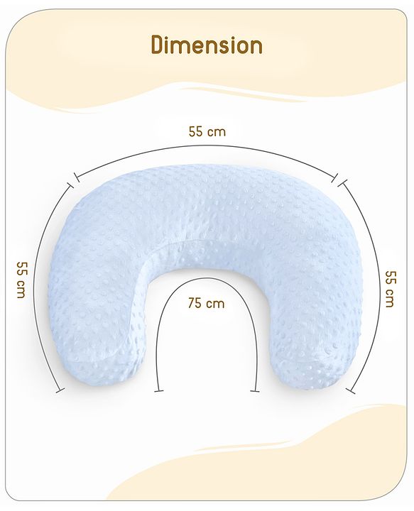 Babyhug Bubble Feeding Pillow - White | Fits upto waist size 36 inches