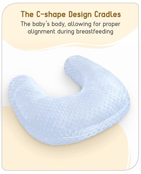 Babyhug Bubble Feeding Pillow - White | Fits upto waist size 36 inches