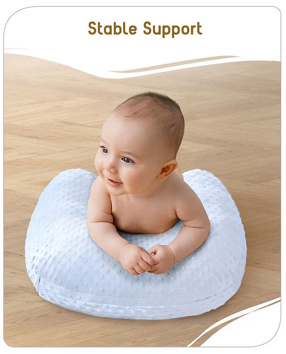 Babyhug Bubble Feeding Pillow - White | Fits upto waist size 36 inches