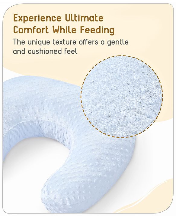 Babyhug Bubble Feeding Pillow - White | Fits upto waist size 36 inches