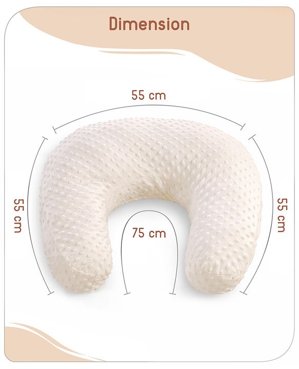 Babyhug Sleeping Bag Feeding Pillow & Blanket Combo Set with Giraffe Embroidery - White