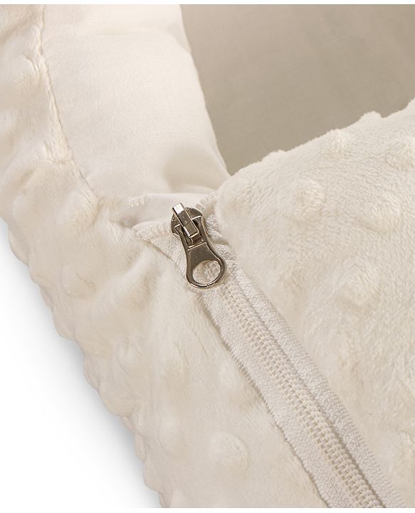 Babyhug Sleeping Bag Feeding Pillow & Blanket Combo Set with Giraffe Embroidery - White