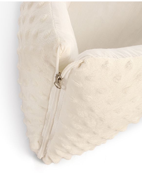 Babyhug Sleeping Bag Feeding Pillow & Blanket Combo Set with Giraffe Embroidery - White