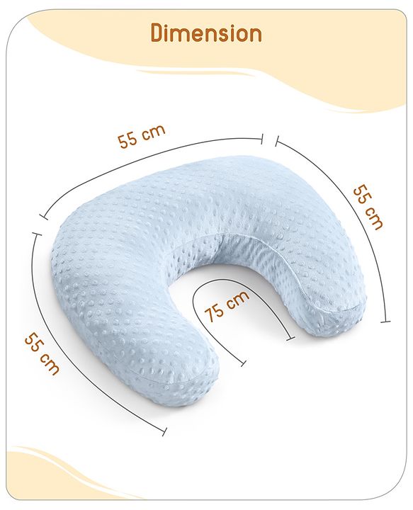Babyhug Sleeping Bag Feeding Pillow & Blanket Combo Set with Giraffe Embroidery - White | Fits upto waist size 36 inches