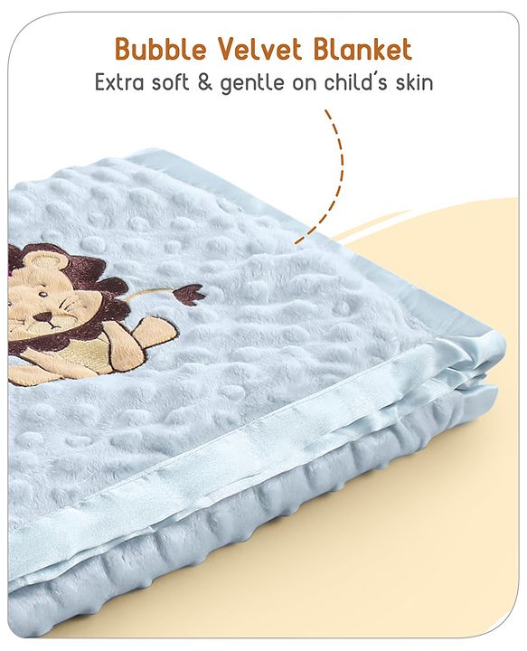 Babyhug Sleeping Bag Feeding Pillow & Blanket Combo Set with Giraffe Embroidery - White | Fits upto waist size 36 inches